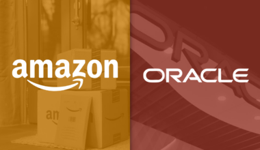 The Amazon and Oracle logos.