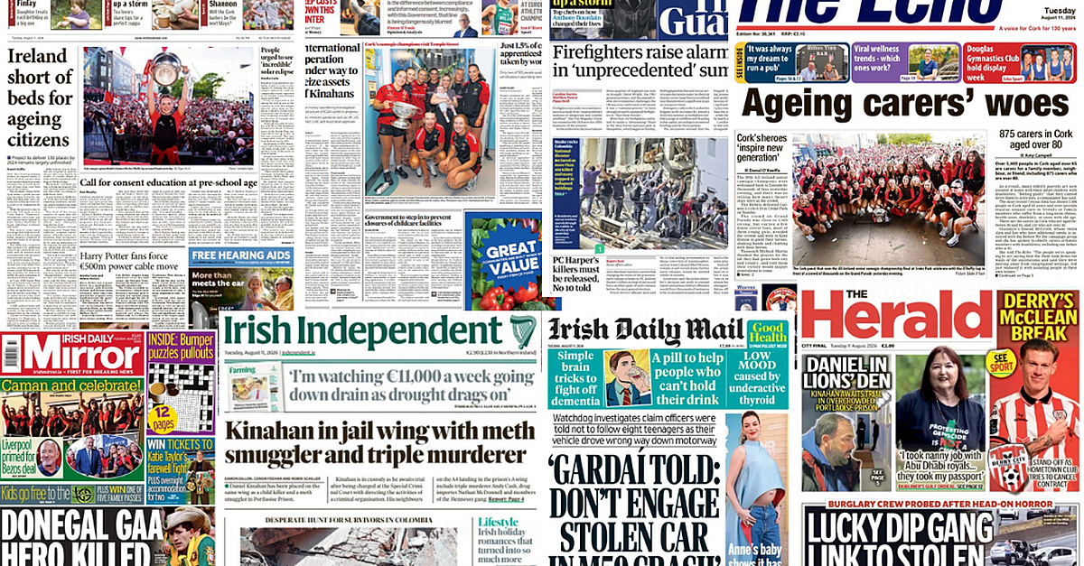 What the papers say: Tuesday's front pages