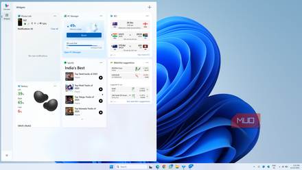 Windows 11 Widgets panel on desktop