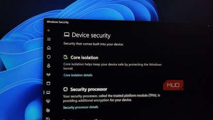 Windows security app with Bloom default wallpaper in background.