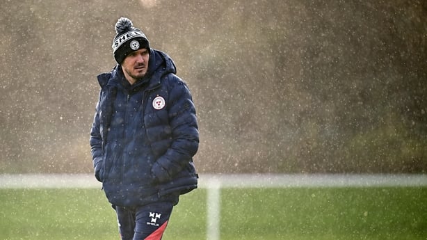 Head coach Joey O'Brien during a Shelbourne training session at the AUL Complex in Clonshaugh, Dublin.