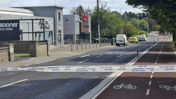 A stretch of road has been closed off in Dun Laoghaire following a fatal shooting