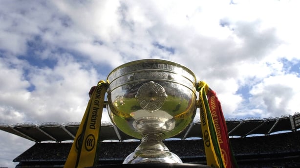 The Sam Maguire Cup at Croke Park before 2006 All-Ireland final