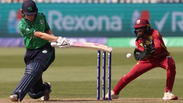 BRISTOL, ENGLAND - JUNE 27: Gaby Lewis of Ireland bats during the ICC Women's T20 World Cup England & Wales 2026 match between West Indies and Ireland at Bristol County Ground on June 27, 2026 in Bristol, England. (Photo by Jack Thomas/Getty Images)