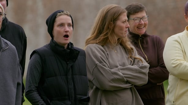 (L-R) Anna, Kayleigh, and Gráinne discover the new mission