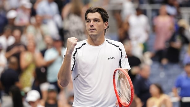 NEW YORK, NEW YORK - SEPTEMBER 01: Taylor Fritz rects after a Men's Singles match on Day Three of the 2026 US Open at USTA Billie Jean King National Tennis Center on Tuesday, September 1, 2026 in Flushing, NY. (Photo by Simon Bruty/USTA via Getty Images)