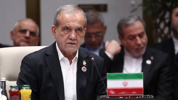 Iranian president Masoud Pezeshkian during a summit