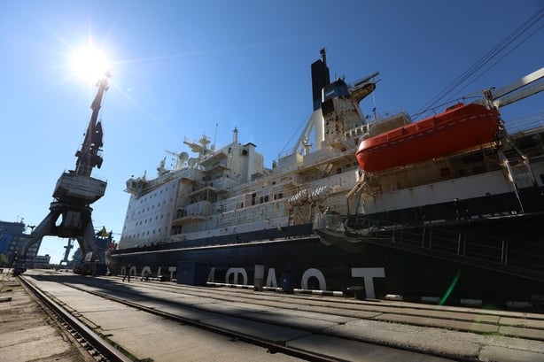 MURMANSK, RUSSIA - AUGUST 10: A view of special-purpose ships, icebreakers responsible of the safety of navigation in the Northern Sea Route (NSR), in Murmansk, Russia on August 10, 2023. 7 nuclear-powered icebreakers belonging to Atomflot, a subsidiary of the Russian State AtomiÑ Energy Corporatio