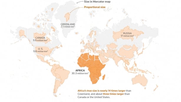 The United Nations has voted to adopt a new world map, which more accurately displays Africa's size