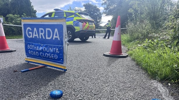 A scene picture of the hit-and-run in Clonlara, in Co Clare