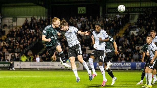 PAISLEY, SCOTLAND - SEPTEMBER 05: Celtic's Liam Scales scores to make it 1-1 during a William Hill Premiership match between St Mirren and Celtic at The Marbill Coaches Stadium, on September 05, 2026, in Paisley, Scotland. (Photo by Paul Devlin/SNS Group via Getty Images)