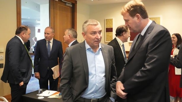 Senior Fianna Fáil ministers seen at the party's think-in