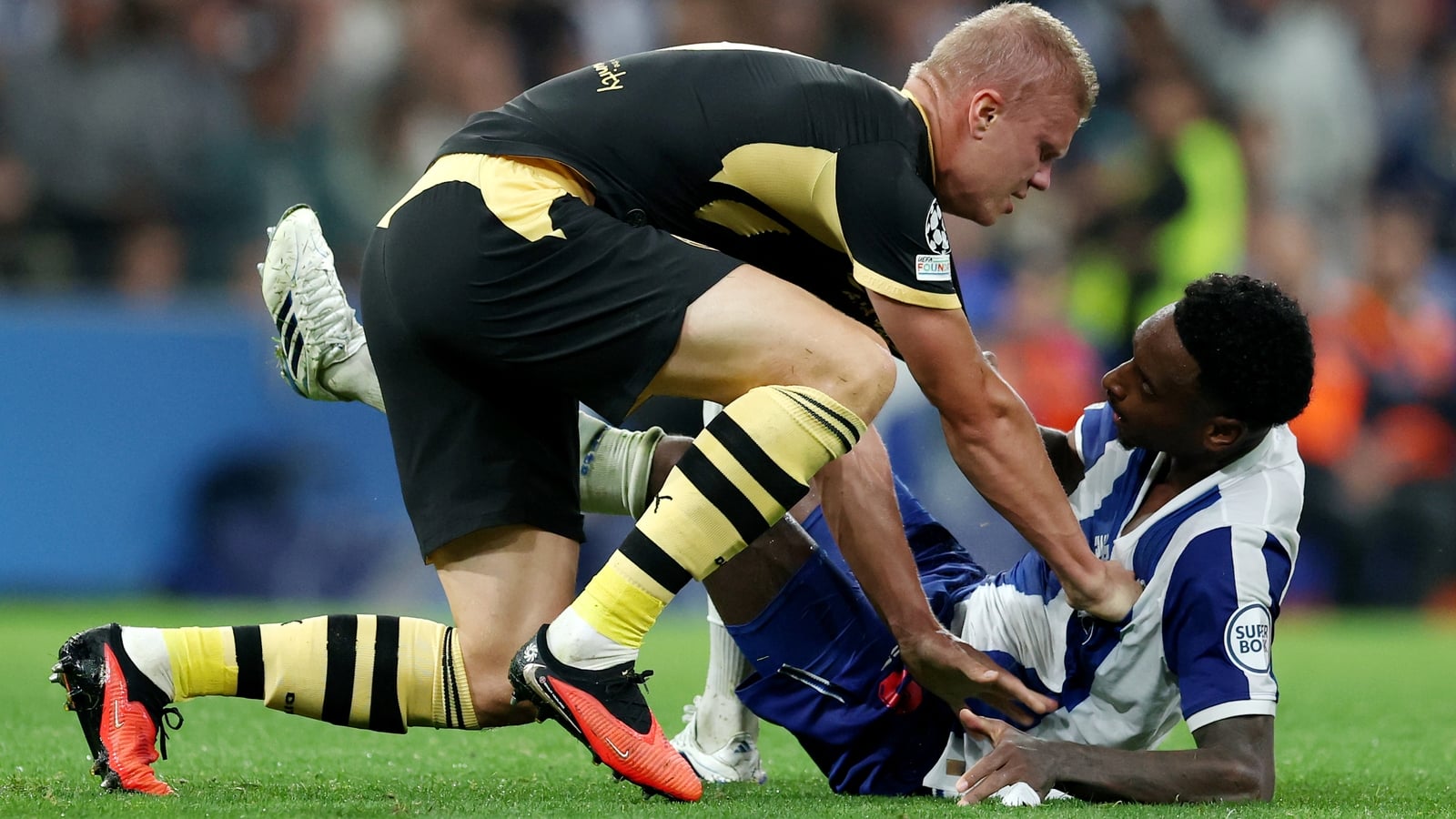Haaland double settles tempestuous tie in Porto