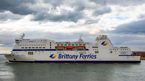 A Brittany Ferries vessel at sea