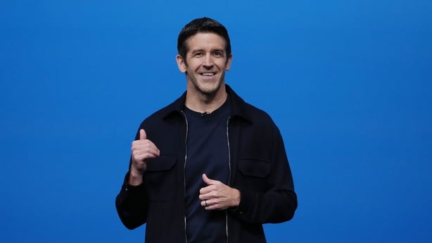 John Ternus, chief executive officer of Apple Inc., during a product unveiling event at Apple Park in Cupertino, California