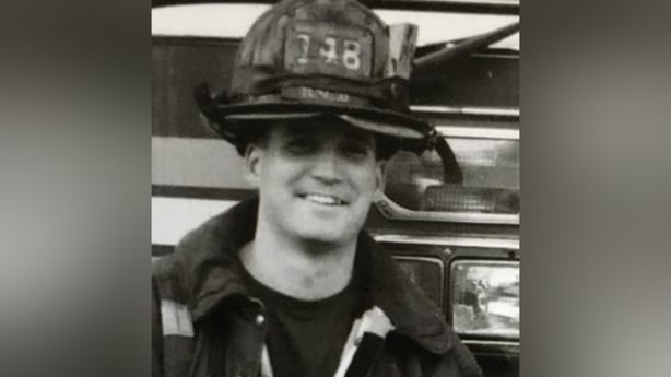 Fire fighter Michael Lyons is pictured in New York