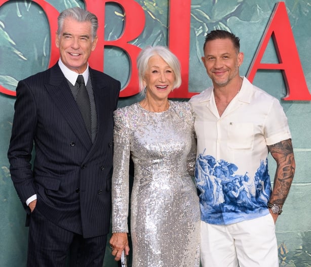 Pierce Brosnan, Dame Helen Mirren and Tom Hardy attend the