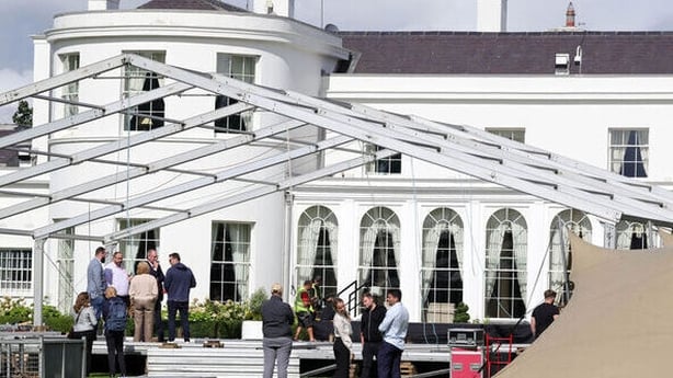 reparations underway at the US Ambassador's residence