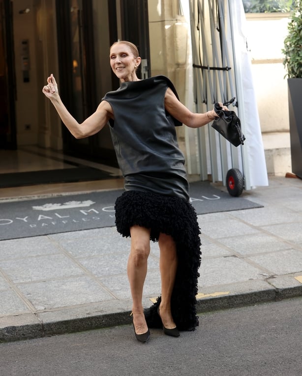 Céline Dion is seen dancing on 1 September, 2026 in Paris, France. (Photo by MEGA/GC Images)