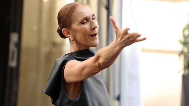 Céline Dion is seen singing on 1 September, 2026 in Paris. (Photo by MEGA/GC Images)
