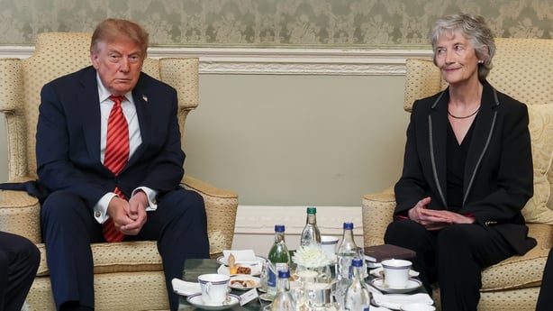 President Connolly and President Donald Trump at Aras an Uachtarain
