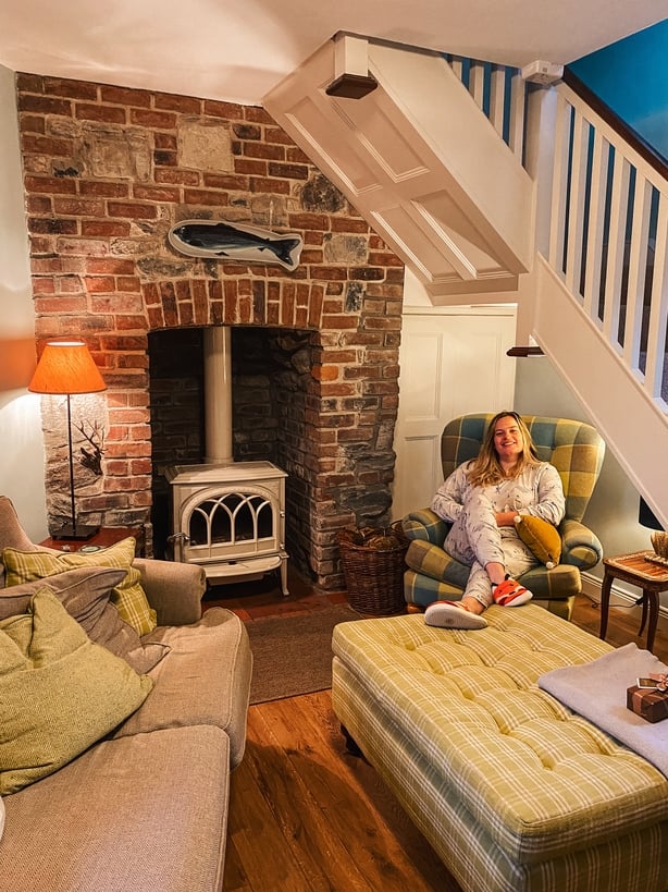 Tara Povey in the Hideaway Foxhollow sitting room