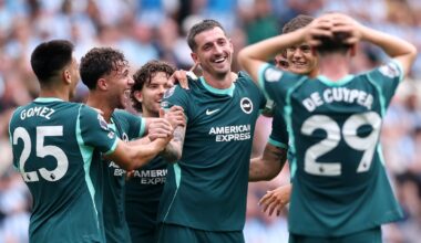 Five-star Brighton breeze past 10-man Coventry City