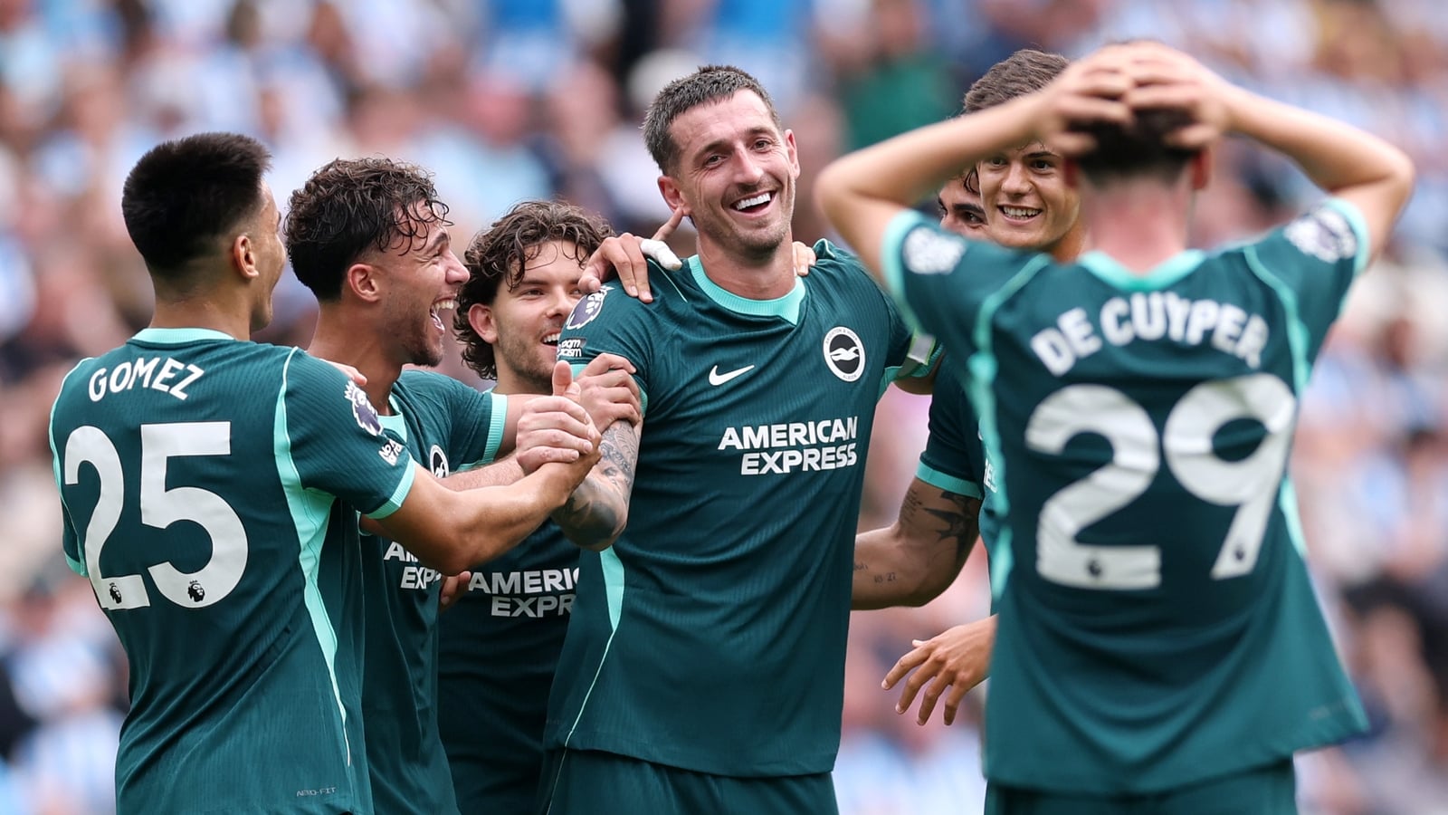 Five-star Brighton breeze past 10-man Coventry City