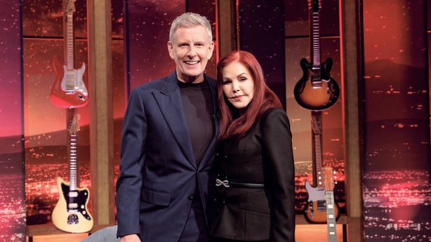 Priscilla Presley with Patrick Kielty