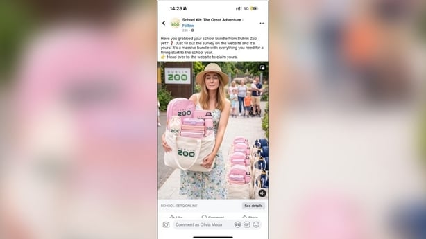 A fake competition featuring Dublin Zoo-branded content seen on social media