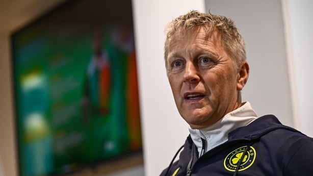 Head coach Heimir Hallgrímsson speaks to the media during a Republic of Ireland men squad announcement at FAI Headquarters in Abbotstown, Dublin.