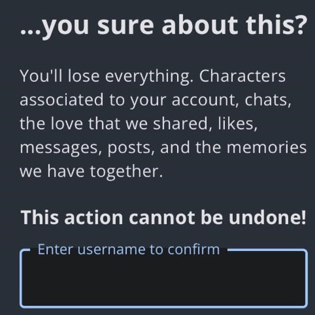 Character.AI message