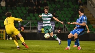 Dublin , Ireland - 18 September 2026; John McGovern of Shamrock Rovers scores his side's third goal during the SSE Airtricity Men’s Premier Division match between Shamrock Rovers and Waterford at Tallaght Stadium in Dublin. (Photo By Stephen McCarthy/Spor
