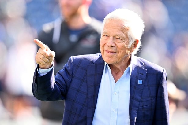 SEATTLE, WASHINGTON - SEPTEMBER 09: Owner Robert Kraft of the New England Patriots walks the field prior to the game between the Seattle Seahawks and the New England Patriots at Lumen Field on September 09, 2026 in Seattle, Washington. (Photo by Jane Gershovich/Getty Images)