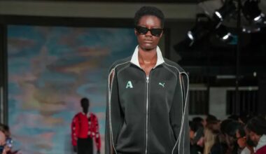 Puma at LFW: Tracksuits with silk, fringe and pops of colour