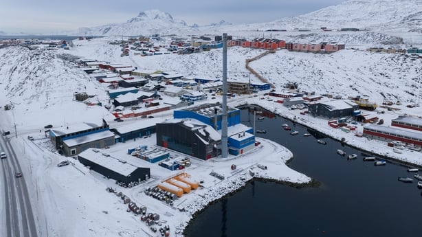 A view of a port in Greenland, the world's largest island