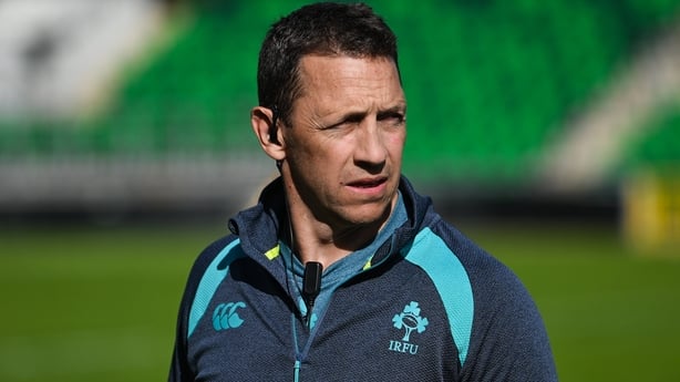 20 September 2026; Ireland head coach Scott Bemand following the WXV Global Series match between Ireland and USA at Tallaght Stadium in Dublin. Photo by Stephen McCarthy/Sportsfile
