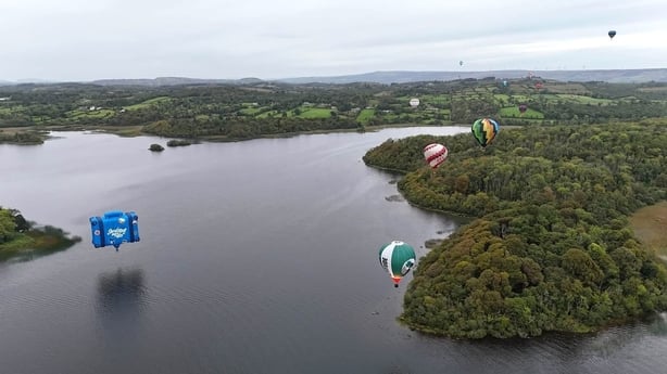Hot air balloons in skies over Boyle skies in Roscommon