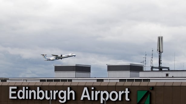 A Flybe passenger jet takes off from Edinburgh Airport in Edinburgh, Scotland on May 5, 2010. Britain and Ireland grounded flights again Wednesday after a fresh cloud of ash swept in from the Icelandic volcano which sparked unprecedented air travel chaos in Europe last month. In a second day of re