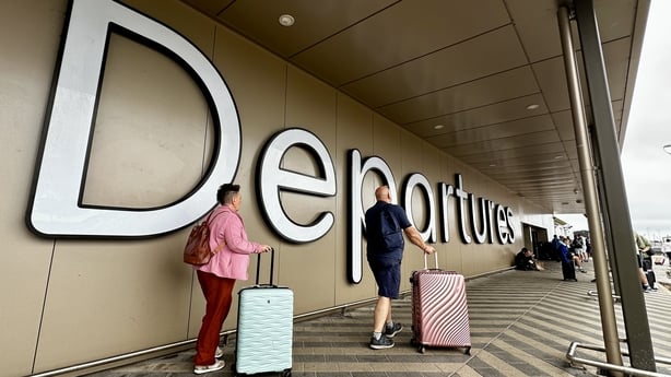 Passengers at Belfast International Airport