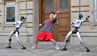 Robot dancers limber up for America's Got Talent final