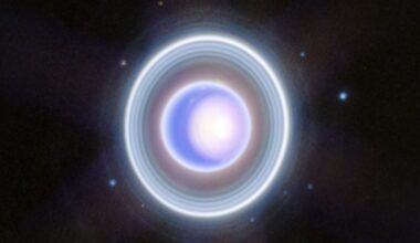 A view of Uranus, its rings and moons captured by the NIRCam (Near-Infrared Camera) on the James Webb Space Telescope. Credit: NASA, ESA, CSA, STScI