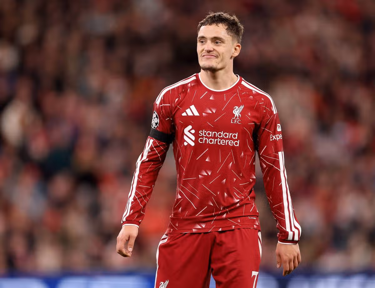 Florian Wirtz of Liverpool during the UEFA Champions League 2026/27 League Phase MD1 match between Liverpool FC and Atletico de Madrid at Anfield on September 09, 2026 in Liverpool, England. (Photo by Carl Recine/Getty Images)