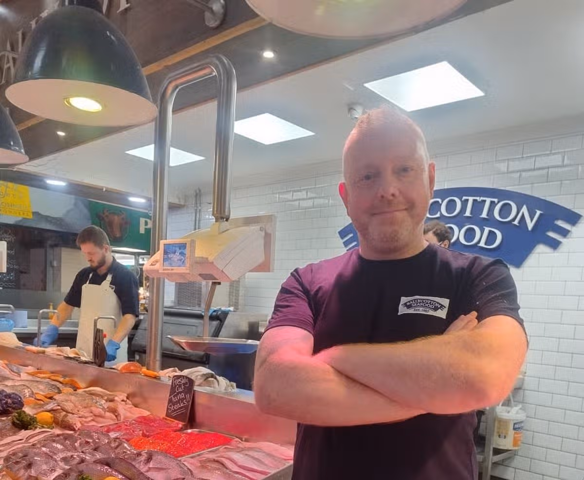 Alan O'Loughlin outside the Ballycotton Seafood stall