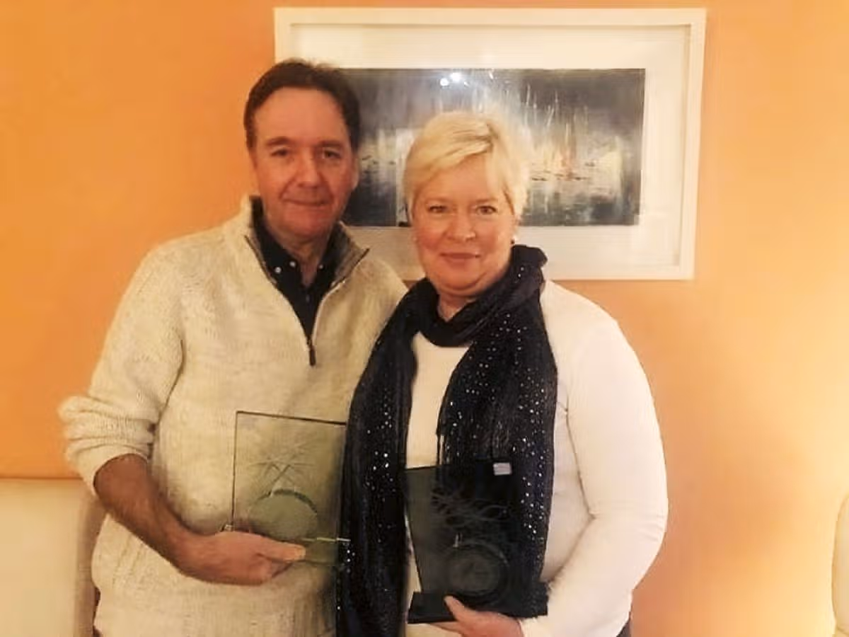 Elmarie Mawe and Conor Tallon after being named as Cork Persons’ of the Month in December 2020