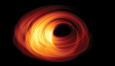 Artistic impression of the event horizon around the black hole at the center of our galaxy. Credit: M. Moscibrodzka/T. Bronzwaar/H. Falcke/Radboud University