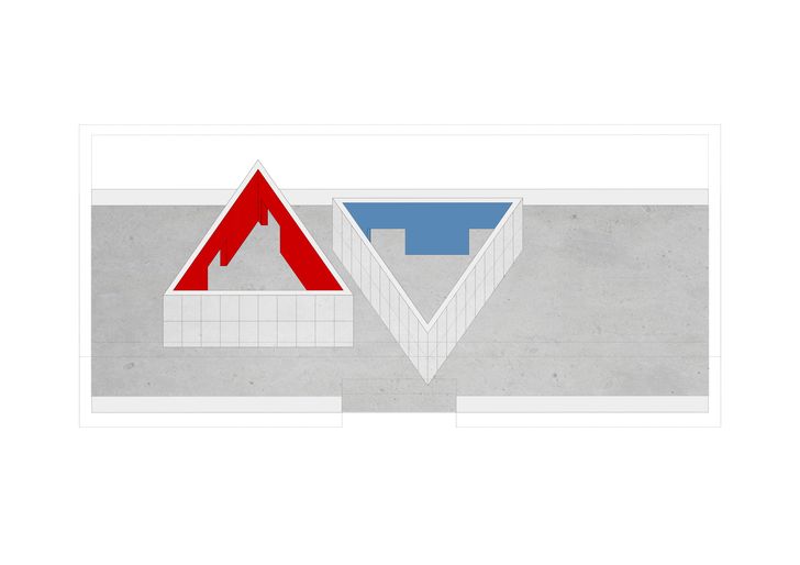 Axometric of the exhibition.