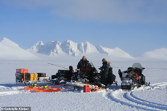 Scientists used water samples and ground-penetrating radar measurements (pictured) to show that water from melting glaciers is flushing out ancient methane from the rocks below