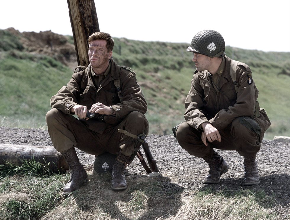 Damian Lewis, Ron Livingston, Band of Brothers damian lewis, ron livingston, band of brothers