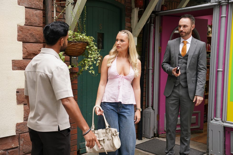 imran maalik, leah barnes and james nightingale in hollyoaks